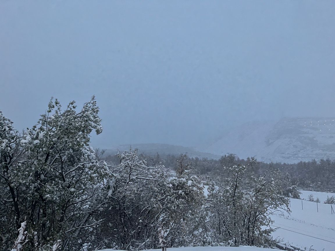 Snowy view of Kirunavaara