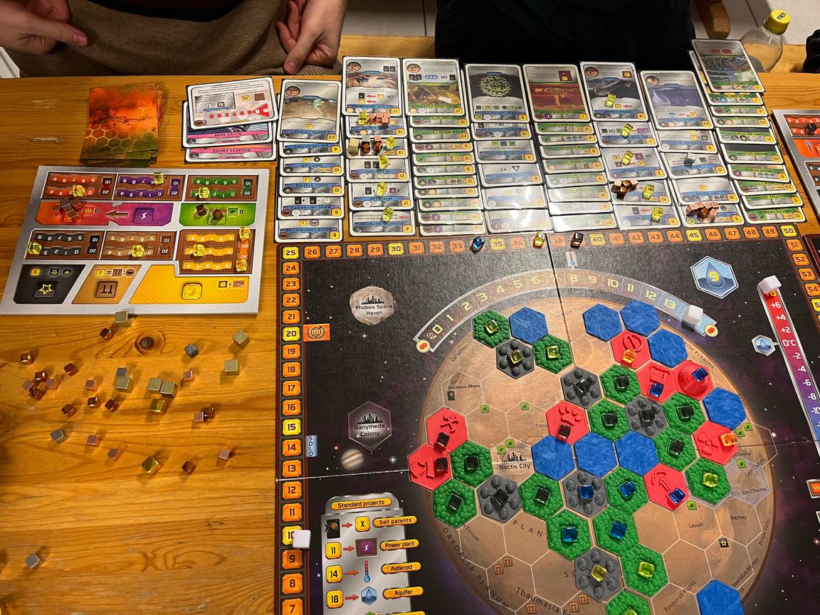 State of a Terraforming Mars game towards the end